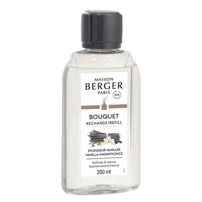 Vanille-Nachfüller 200 ml Flasche Maison Berger Paris Bouquet Refill Splendeur Vanillée mit schwarzem Verschluss