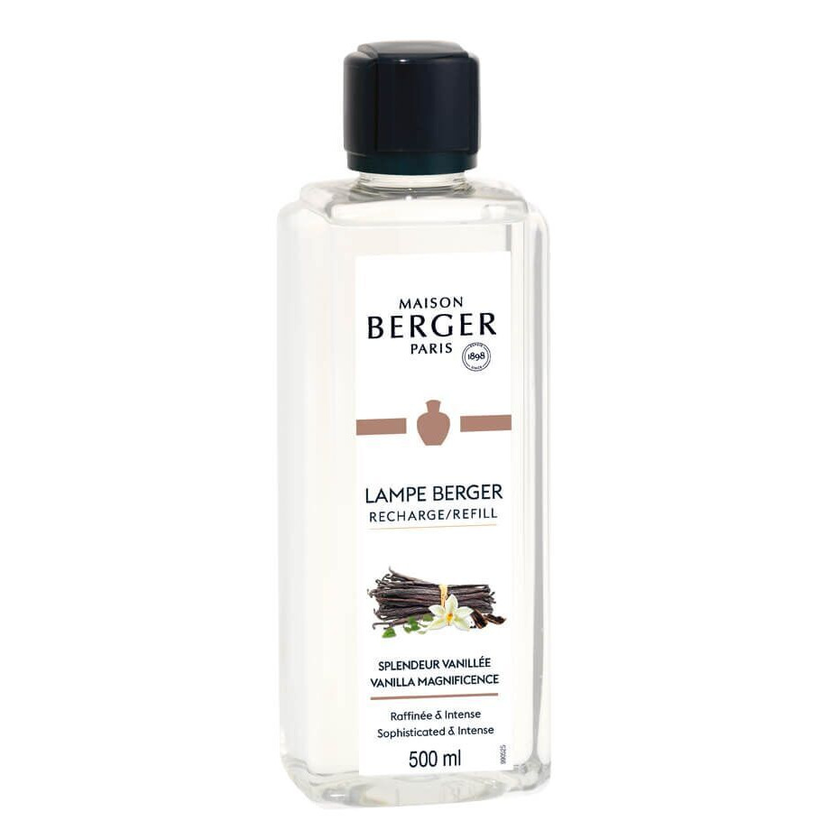 Vanille Nachfüller 500 ml Nachfüllflasche von Maison Berger Paris mit Vanillemotiv und 500 ml Inhalt