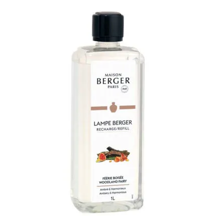Transparente Nachfüllerflasche von Maison Berger Paris mit Etikett