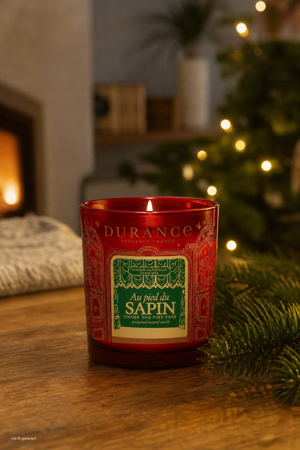 Natürliche Duftkerze 300g Tannenbaum von Durance – Stimmungsbild Natürliche Duftkerze 300g Tannenbaum von Durance – Produktansicht