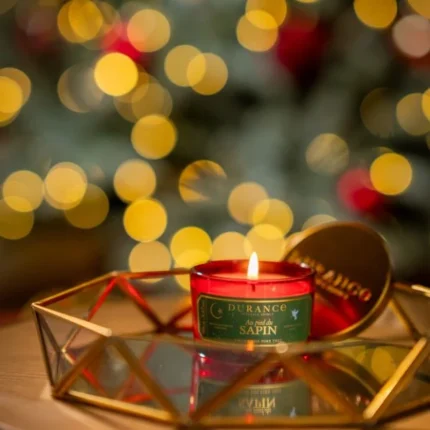 Natürliche Duftkerze 90g Am Tannenbaum – Produktansicht