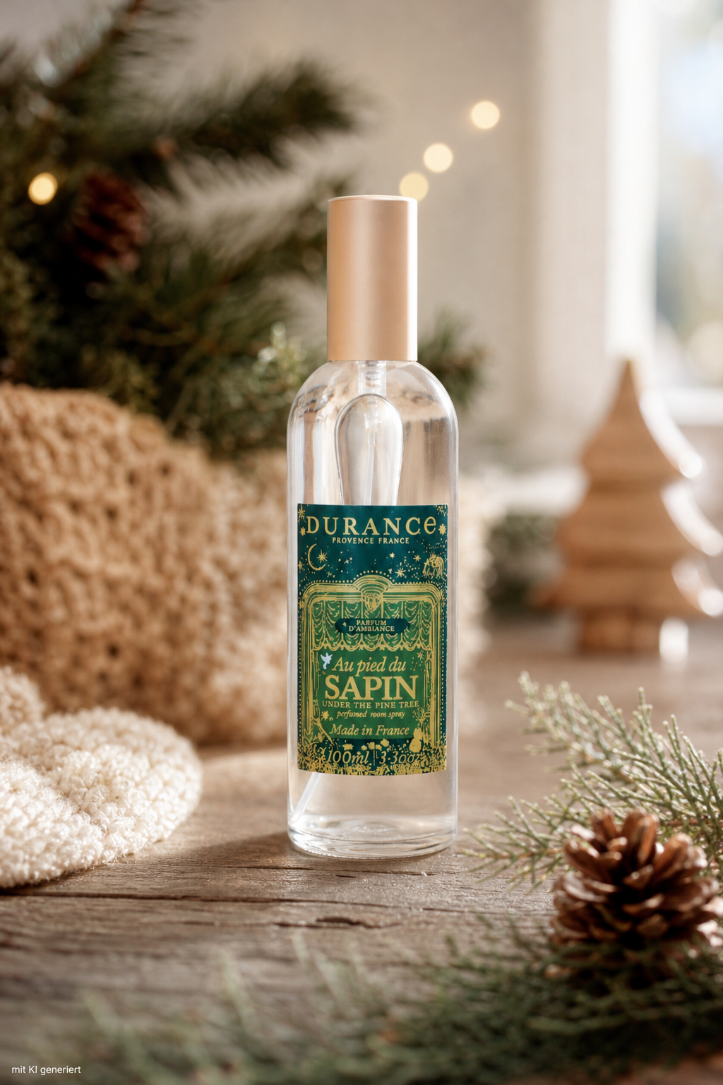 Raumspray 100 mL Am Tannenbaum von Durance – Stimmungsbild Raumspray 100 mL Am Tannenbaum – Produktansicht