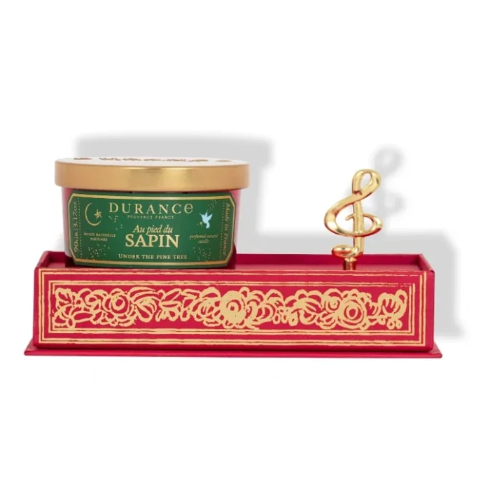 Spieluhr-Set Am Tannenbaum, Duftkerze 90g – Produktansicht