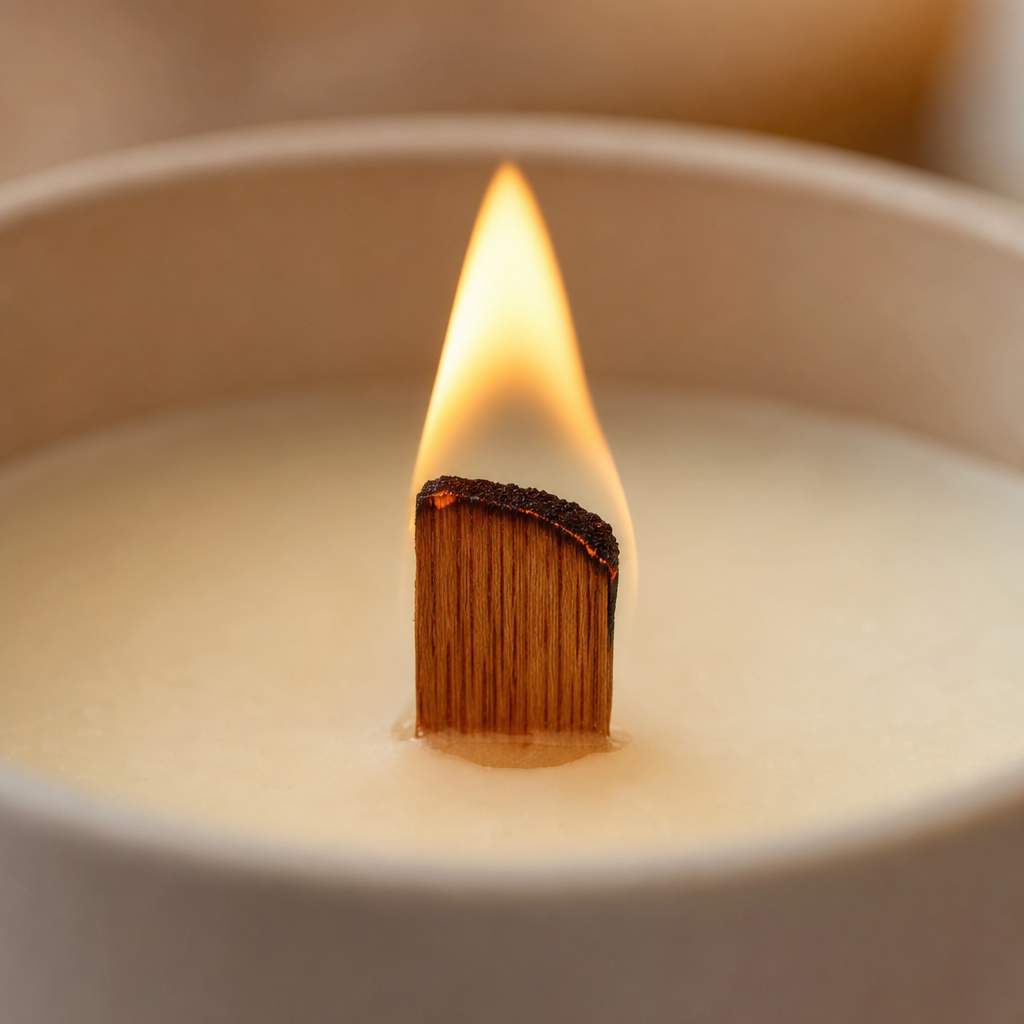 Kerzen mit Holzdocht